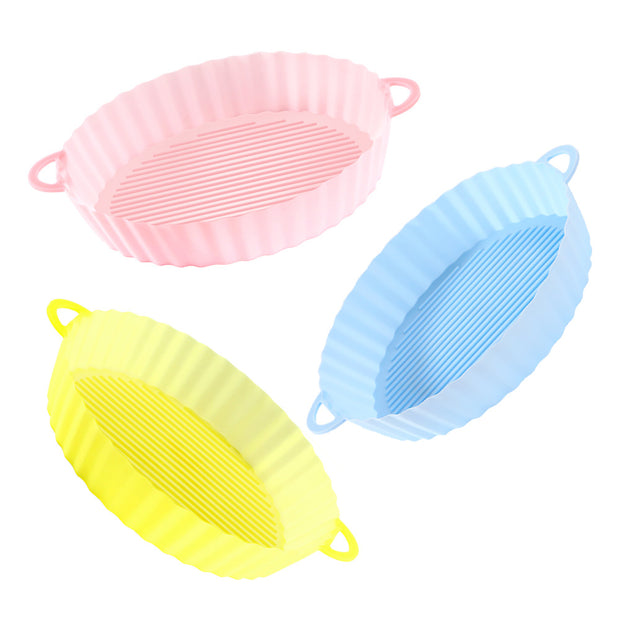Air Fryer Tray Silicone Kitchen Supplies AirFryer Silicone Pot Grill Pan Accessories